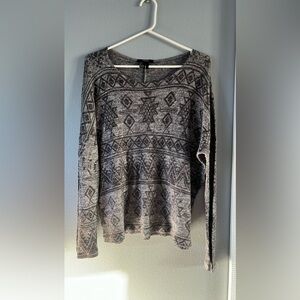 Forever 21 aztec print oversized top